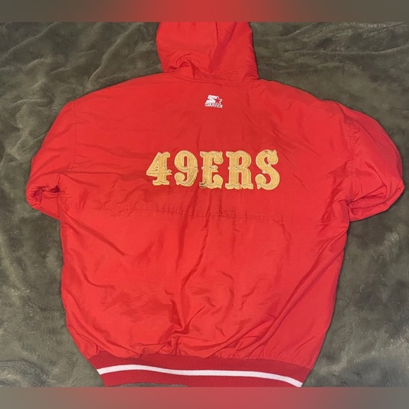 San Francisco 49ERS Starter Parka with hood LARGE Authentic Vintage 90’s - Picture 2 of 7